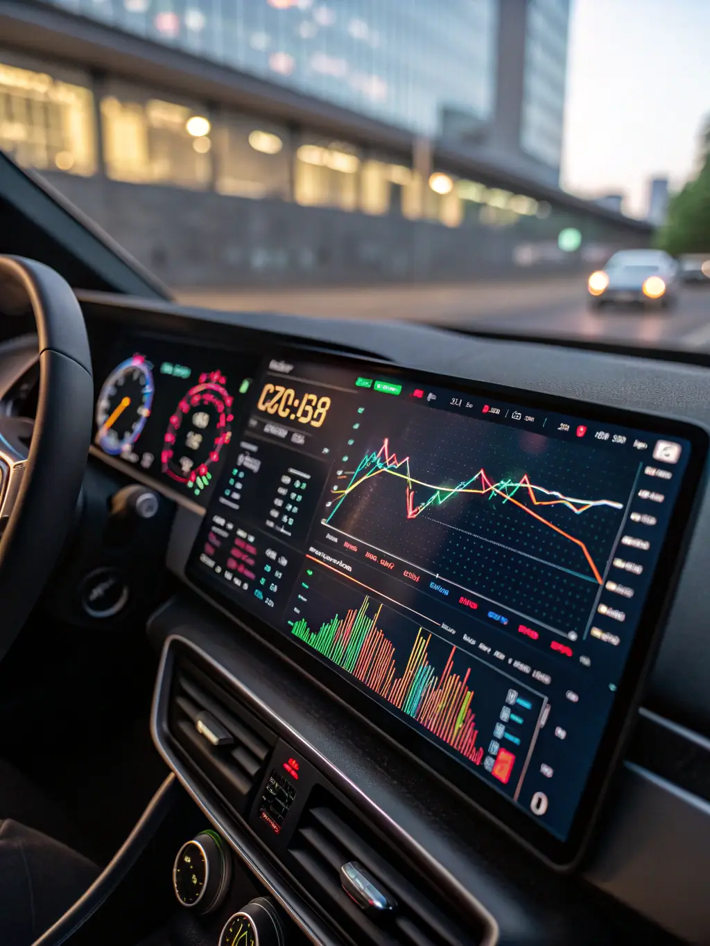 A diverse portfolio of South African stocks and bonds displayed on a modern financial dashboard, emphasizing growth and stability.